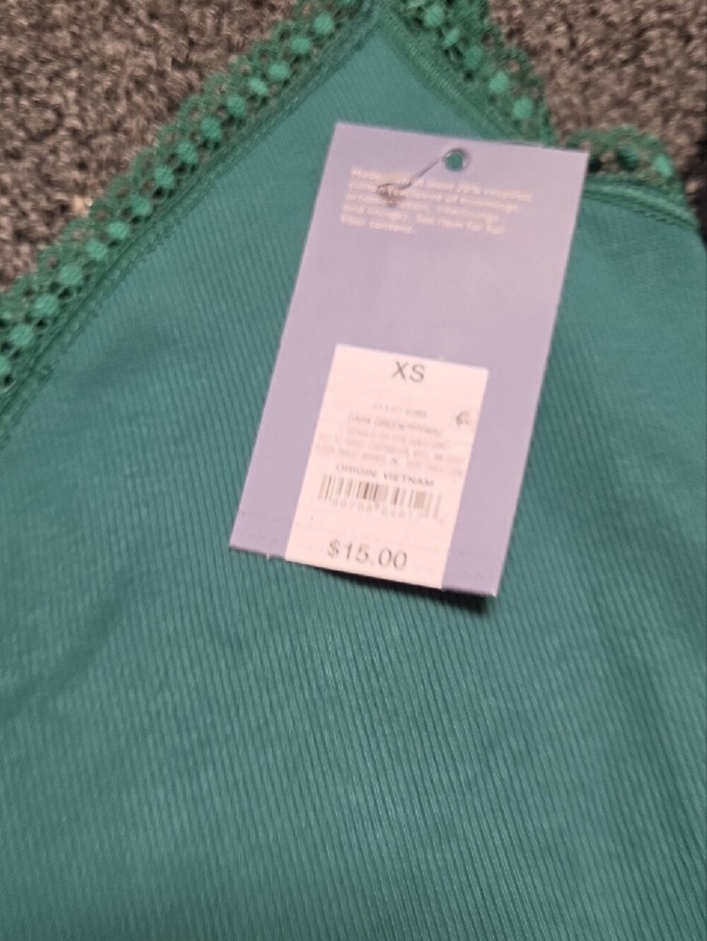 (#1C) Universal Thread Lace-Trim Tank Tops - Black, Teal, Cream - Picture 4 of 9